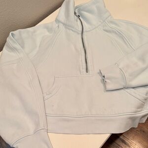 Light Blue Half-Zip Pullover